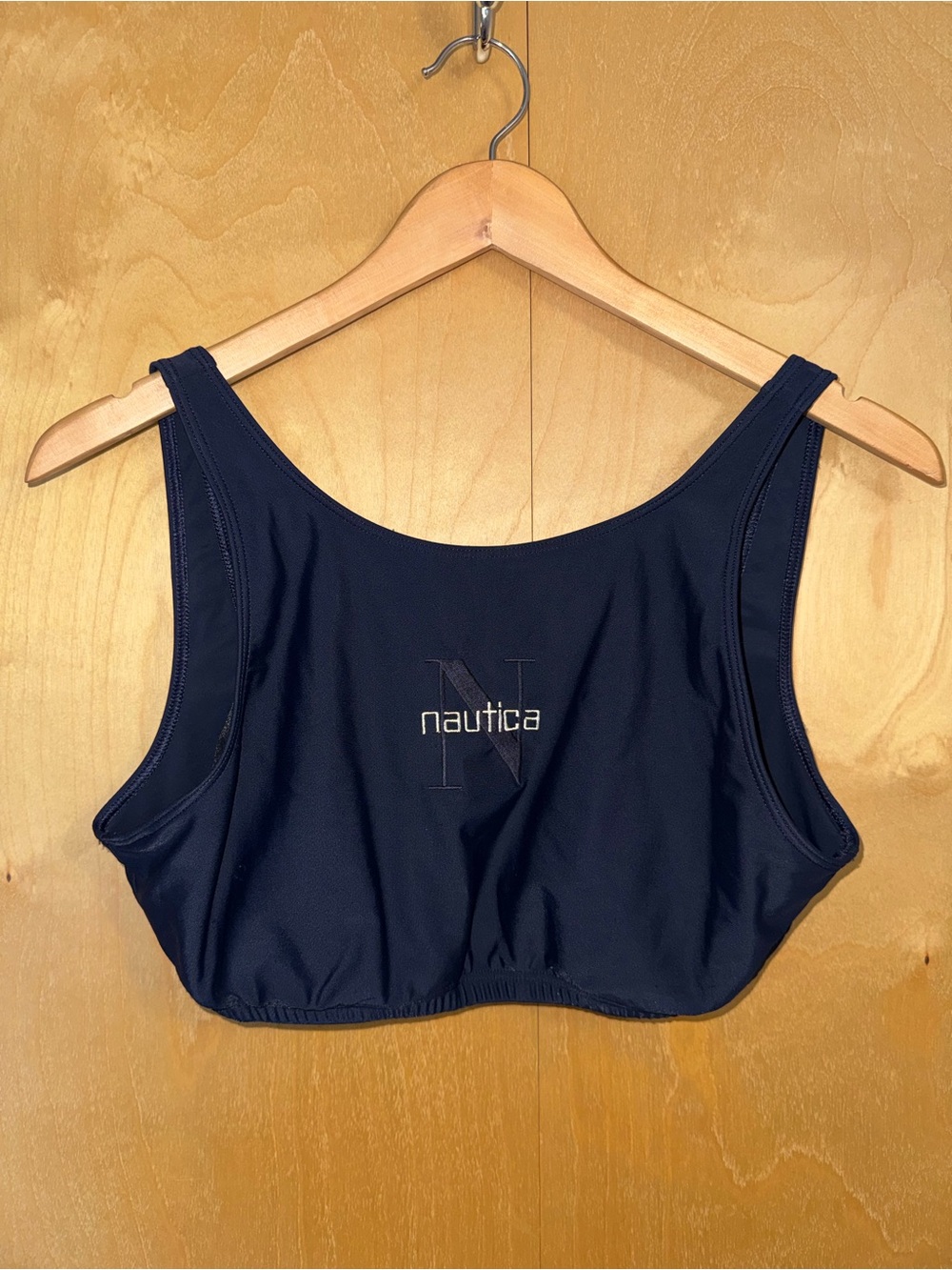 Nautica Navy Performance Crop Sports Bra